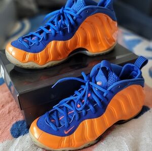 Air Foamposite ONE/Penny Hardaway color- NY Knicks, Orange, Royal Blue sz 11